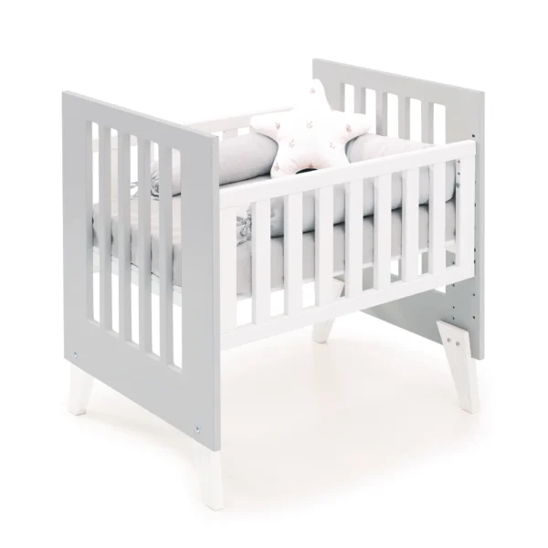 C187A-M7778-CU Minicuna y cuna todo en uno Nexor Tre Grey blanca/gris (7en1)