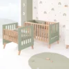 Minicuna convertible en cuna Nexor Tre Erba madera/verde oliva (7en1)