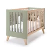 Minicuna convertible en cuna Nexor Tre Erba madera/verde oliva (7en1)