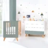 Minicuna convertible en cuna Nexor Tre Eucalyptus madera/verde (7en1)