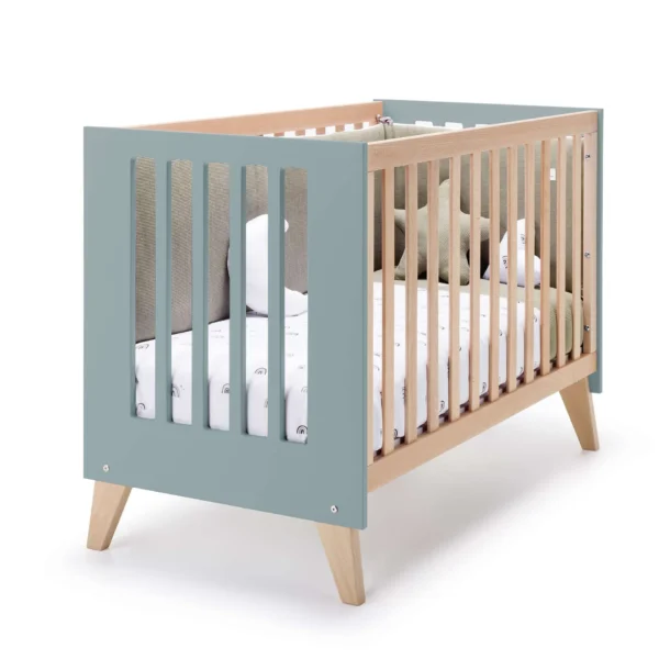 Minicuna convertible en cuna Nexor Tre Eucalyptus madera/verde (7en1)