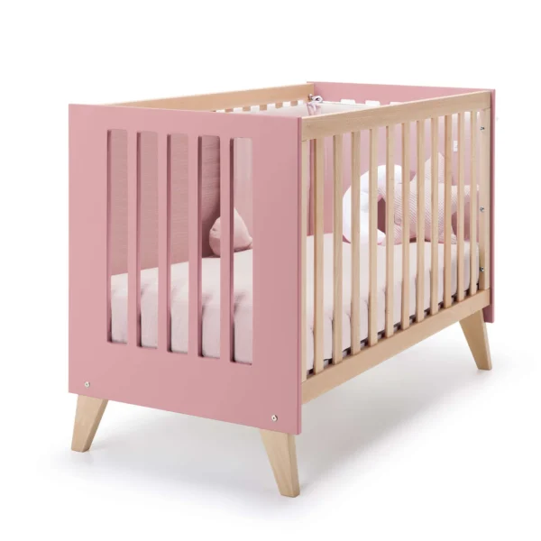 Minicuna convertible en cuna Nexor Tre Quarzo madera/rosado (7en1)
