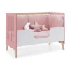 Cuna colecho Nexor Due Quarzo madera/rosa 60x120 cm (4en1)