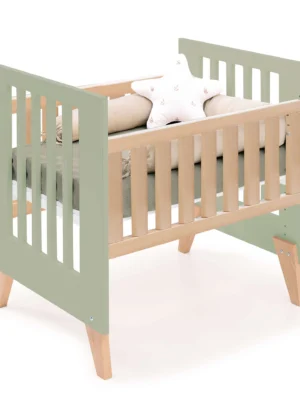 Minicuna convertible en cuna Nexor Tre Erba madera/verde oliva (7en1)