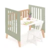 Minicuna convertible en cuna Nexor Tre Erba madera/verde oliva (7en1)