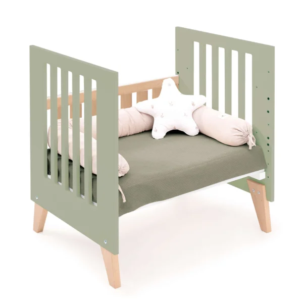 C187RA-M5695-SO Minicuna convertible en cuna Nexor Tre Erba madera/verde oliva (7en1)