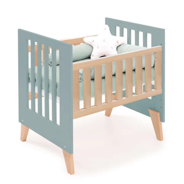 Minicuna convertible en cuna Nexor Tre Eucalyptus madera/verde (7en1)