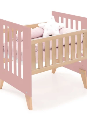 Minicuna convertible en cuna Nexor Tre Quarzo madera/rosado (7en1)