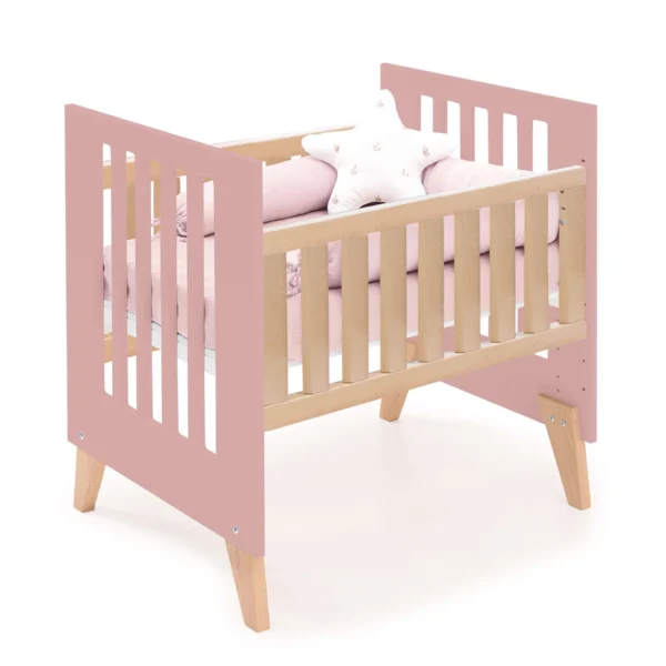Minicuna convertible en cuna Nexor Tre Quarzo madera/rosado (7en1)