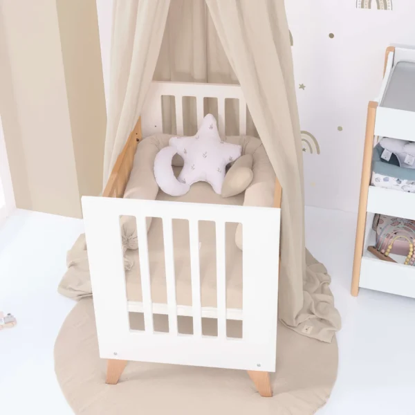 Minicuna convertible en cuna Nexor Tre White madera/blanca (7en1)