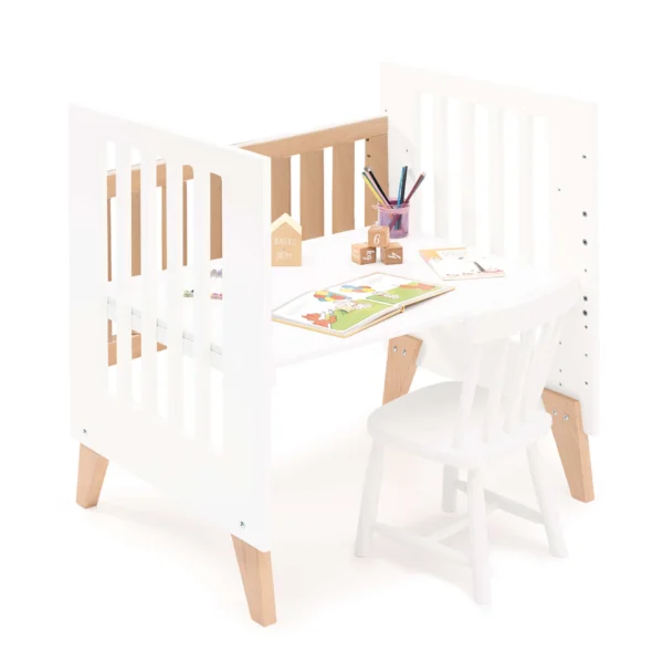 Minicuna convertible en cuna Nexor Tre White madera/blanca (7en1)