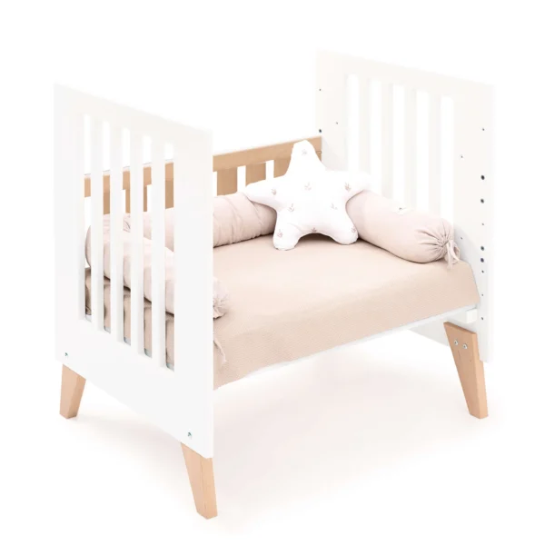 Minicuna convertible en cuna Nexor Tre White madera/blanca (7en1)