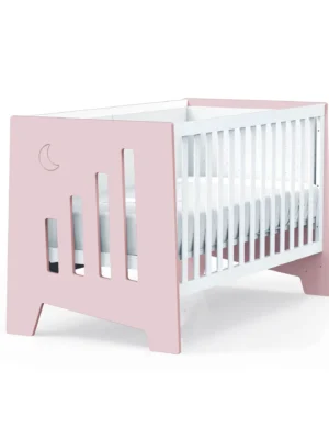 Cuna-escritorio Omni XL rosa 70x140 cm (2en1)