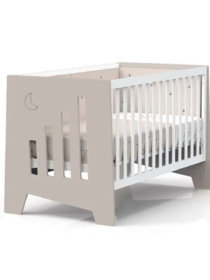 Cuna-escritorio Omni XL beige 70x140 cm (2en1)