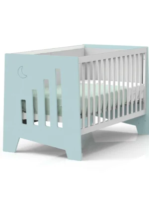 Cuna-escritorio Omni XL verde-menta 70x140 cm (2en1)