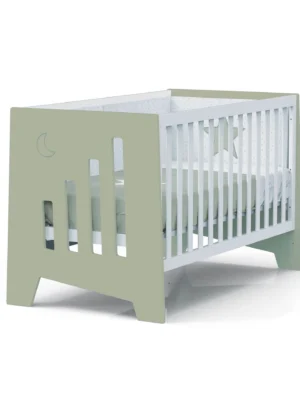 Cuna-escritorio Omni XL verde-oliva 70x140 cm (2en1)