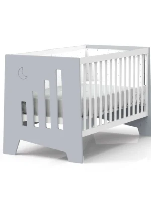 Cuna-escritorio Omni XL gris 70x140 cm (2en1)