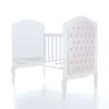 Cuna-cama época clásica blanca tapizada 70x140 cm
