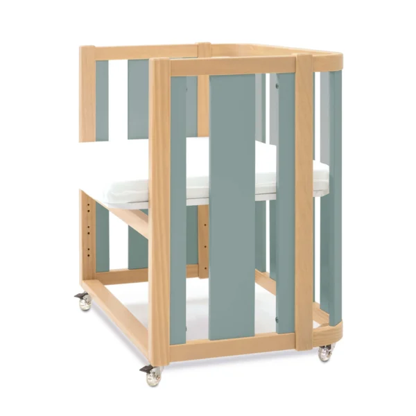 C354-M5057-ALT Minicuna de colecho ovalada 55x70 cm Crea Plus Uno madera/verde
