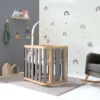 Minicuna de colecho ovalada 55x70 cm Crea Plus Uno madera/gris