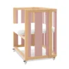 Minicuna de colecho ovalada 55x70 cm Crea Plus Uno madera/rosa