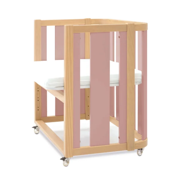C354-M5059-ALT Minicuna de colecho ovalada 55x70 cm Crea Plus Uno madera/rosa