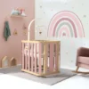 Minicuna de colecho ovalada 55x70 cm Crea Plus Uno madera/rosa