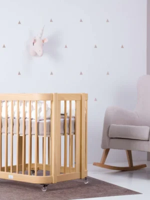 Minicuna de colecho ovalada 55x70 cm Crea Uno Nomad madera