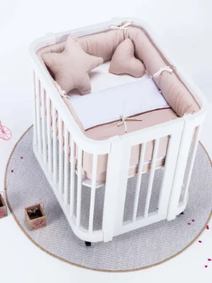 Minicuna de colecho ovalada 55x70 cm Crea Uno Bianco blanca