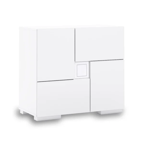 D206-G2300 Cómoda infantil blanca Clip con 2 puertas y 4 cajones