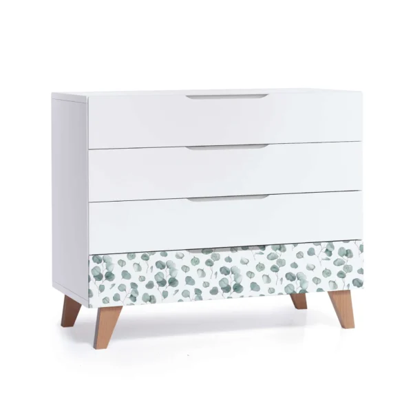 D247RV-M9577-118 Cómoda infantil Lifestyle Musgo con vinilo
