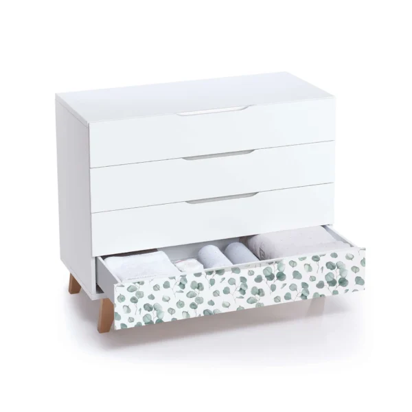 D247RV-M9577-118-OPEN Cómoda infantil Lifestyle Musgo con vinilo