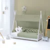 Cama cabaña Montessori blanca Homy XL Mist 90x200