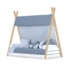 Cama cabaña Montessori madera Homy Life Alba Blu 70x140