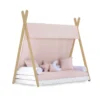 Cama cabaña Montessori madera Homy Life Cremarosa 70x140