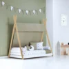Cama cabaña Montessori madera Homy Life Espuma do mar 70x140