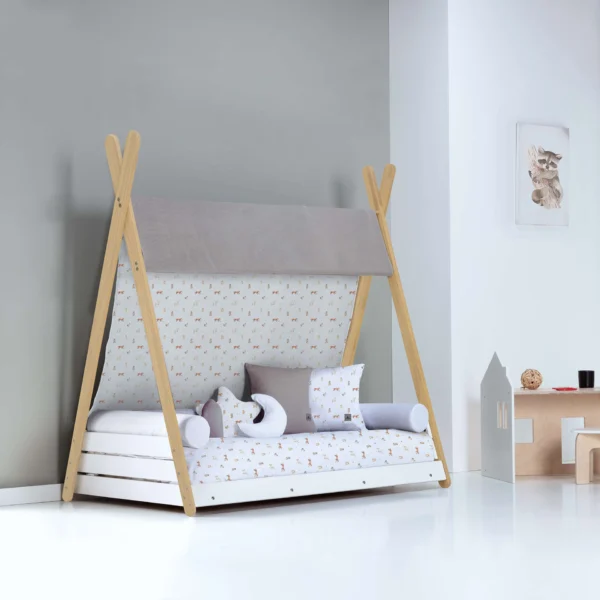 Cama cabaña Montessori madera Homy Life XL Taiga 90x200
