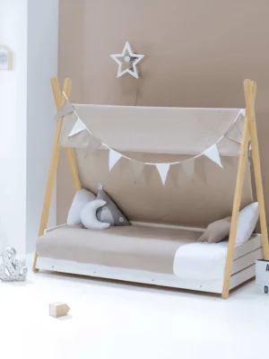 Cama cabaña Montessori Homy Life Arena madera 70x140