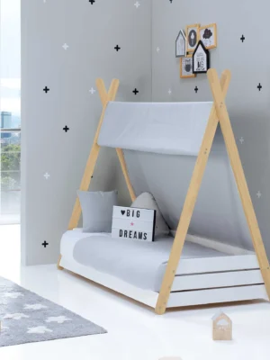 HOMYLIFE-178 Cama cabaña Montessori madera Homy Life Carezza 70x140