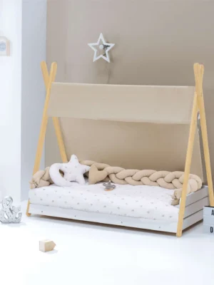 Cama cabaña Montessori madera Homy Life Nandina 70x140