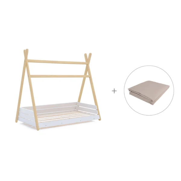 Cama cabaña Montessori Homy Life Arena madera 70x140