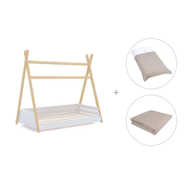 Cama cabaña Montessori Homy Life Arena madera 70x140