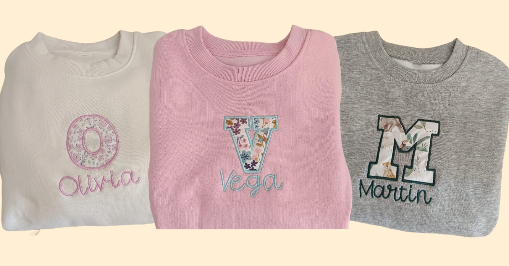 Sudadera Infantil Blanca Bordada Ambarina