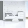 Cuna convertible Sero More blanca/antracita 70×140 cm