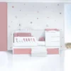 Cuna convertible Sero More Quarzo blanca/rosa 70×140 cm