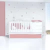Cuna convertible Sero More Quarzo blanca/rosa 70×140 cm