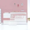 Cuna convertible Sero Kubo Quarzo blanca/rosa 70×140 cm
