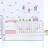 Cuna convertible Sero Kubo Flamingo blanca/rosa 70×140 cm