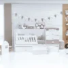 Cuna convertible Sero Bubble blanco/beige 70x140 cm