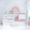 Cuna convertible Sero Bubble blanco/rosa quarzo 70x140 cm